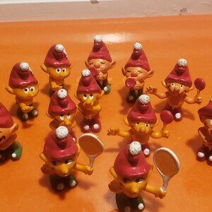 1978 Empire Gnome Family Orange Smurfs Lot Of 12